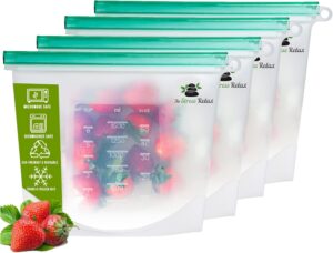 No Stress Relax 4 1.5L Reusable Silicone Bags
