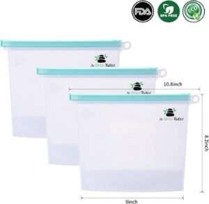 No Stress Relax 4 1.5L Reusable Silicone Bags