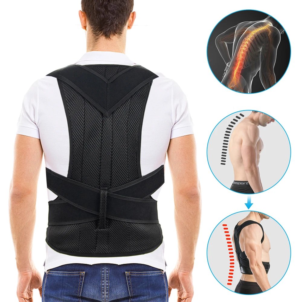 New Upper Back Posture Corrector Posture Clavicle Support Corrector Back Straight Shoulders Brace Strap Corrector